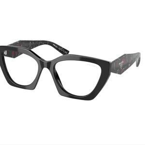 Prada Black and White Cat-Eye Glasses